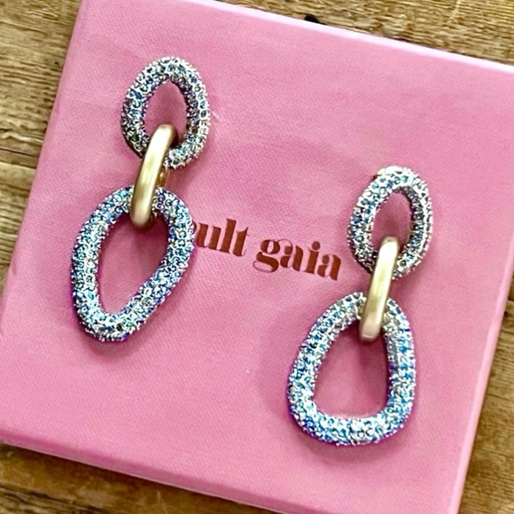 cult gaia Jewelry - 🌺🎉HP🎉🌺 NWT Reyes Crystal Earrings Light Sapphire